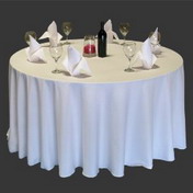 120 inch White Round Tablecloth