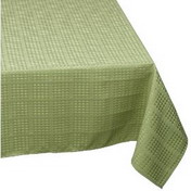 Oblong Rectangular Green Tablecloth