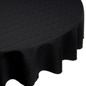 Black Round Linen Tablecloth
