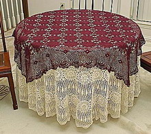 Crochet Lace 90 inch Tablecloth