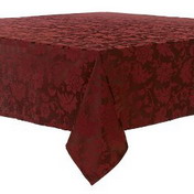 Classic Home Red Damask Tablecloth