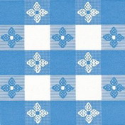 Checkered Vinyl Blue-White Tablecloth