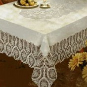 Crocheted Vinyl Lace Tablecloth