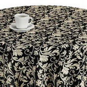 Black and White Damask Design Tablecloth
