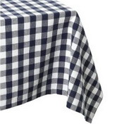 Blue and White Checkers Rectangular Tablecloth