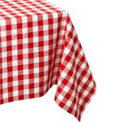DII Red and White Checkers Tablecloth
