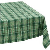 DII Green Jolly Plaid Tablecloth