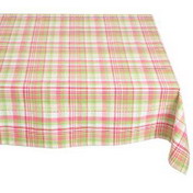 Pink Plaid Tablecloth