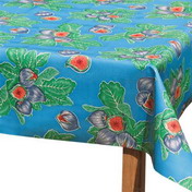 Blue Oilcloth Tablecloth