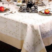 Embroidered White Tablecloth
