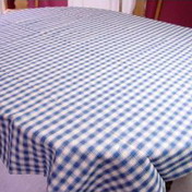Oval Checkered Tablecloth