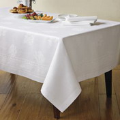 Fruit White Damask Tablecloth