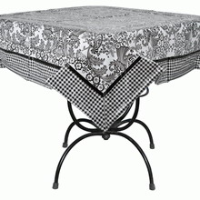 Lace and Gingham Tablecloth