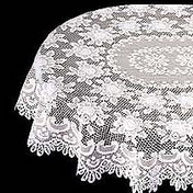 White Oval Lace Tablecloth