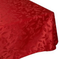 Lenox Holly Damask Red Tablecloth