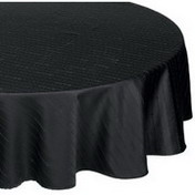 Lenox Oval Black Damask Tablecloth