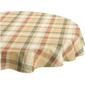 60-in. Round Plaid Tablecloth