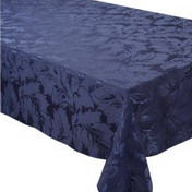 Rectangular Blue Damask Tablecloth