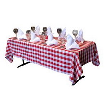 Red Checkered Rectaungular Tablecloth