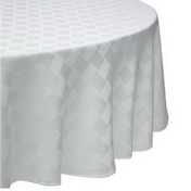 White Oval Tablecloth