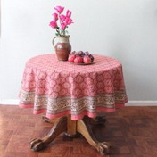 Pink Round Tablecloth