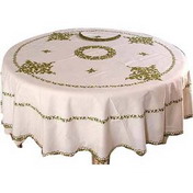70 inches Round Embroidered Tablecloth