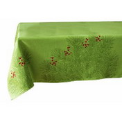 Embroidered Green Tablecloth