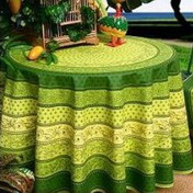Cotton Green Round Tablecloth