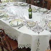 Embroidered Lace Tablecloth