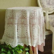 White Round Tablecloth