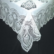 70 Inch Square Vinyl Lace Tablecloth