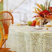 Vinyl Lace Round Tablecloth