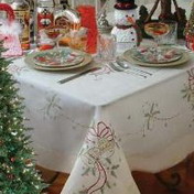 Embroidered Christmas Tablecloth
